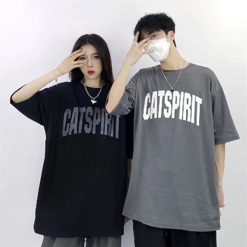 Áo Thun Tay Ngắn Dáng Rộng Cỡ Lớn Thoải Mái In Họa Tiết Thời Trang Mùa Hè Cho Nam Và Nữ