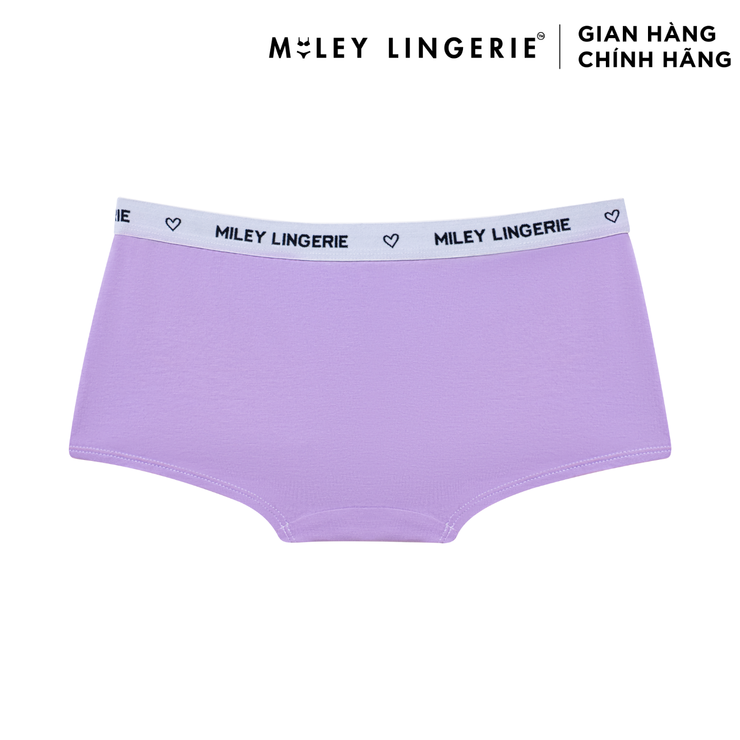 Bộ Đồ Lót Mút Mỏng Đệm Ngực Và Quần Boy Short Chất Vải Cotton Thiên Nhiên Đồng Bộ BeingMe Lilac Purple Miley Lingerie