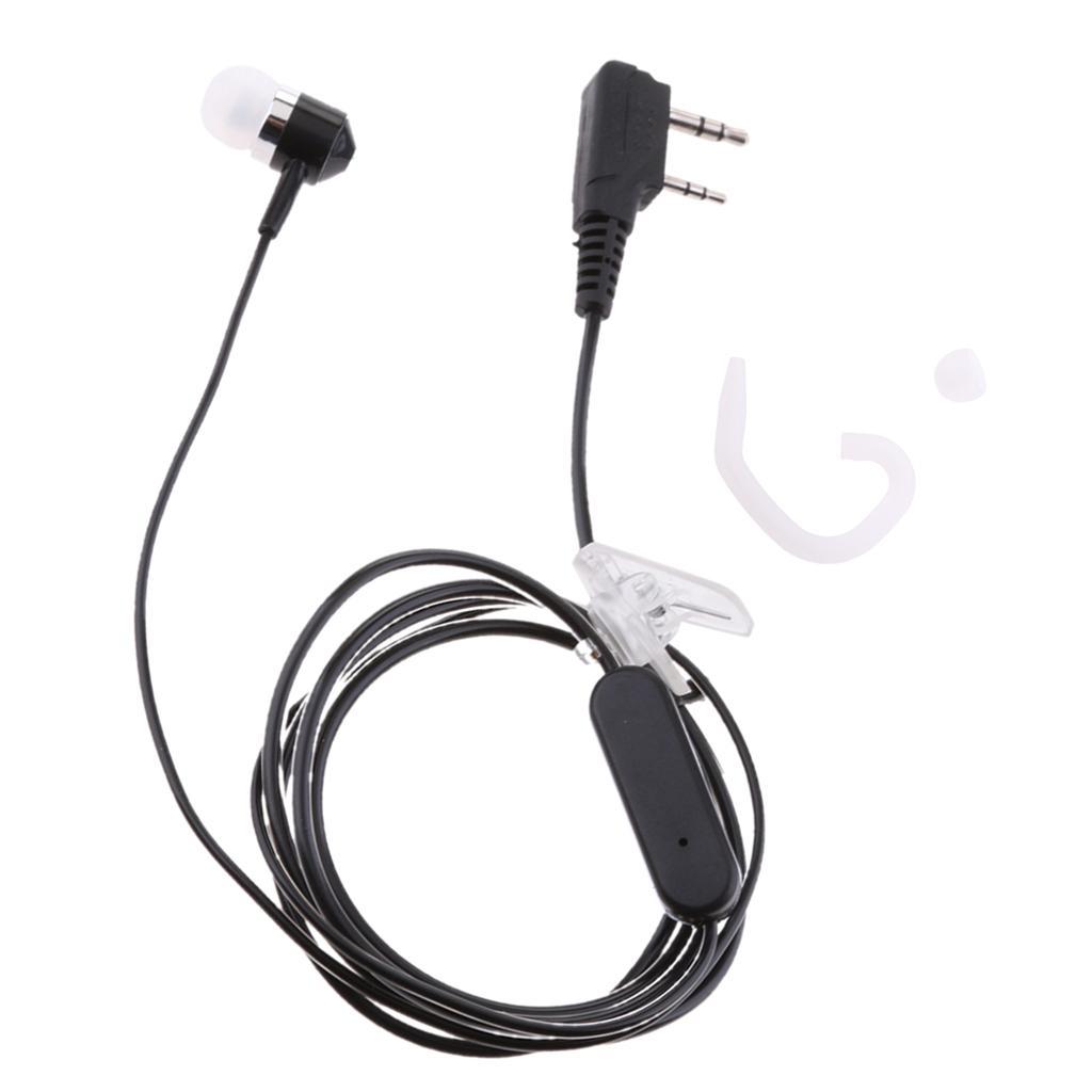 5Pcs 2 Pin Plug Headset Mic Ear Speaker for Kenwood Walkie Talkie 2Way Radio
