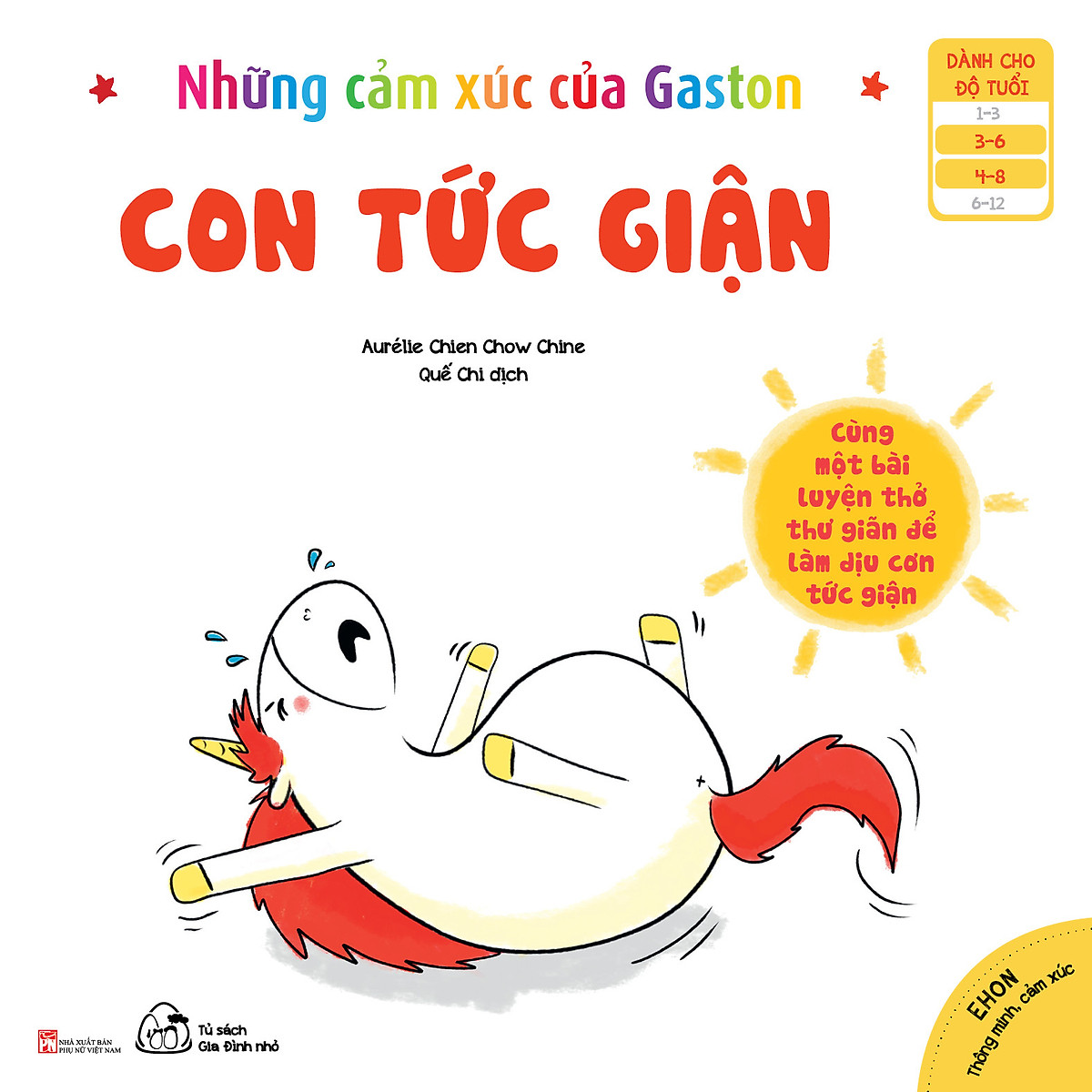 Sách Muki - Bộ 6 Cuốn Ehon Thông Minh, Cảm Xúc: Những Cảm Xúc Của Gaston (Từ 3 - 8 Tuổi)