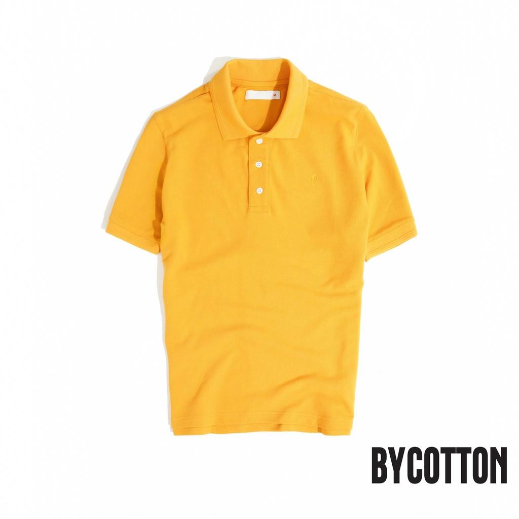 Áo Thun Polo Nam Cổ Bẻ Màu Vàng BY COTTON Yellow Basic Polo