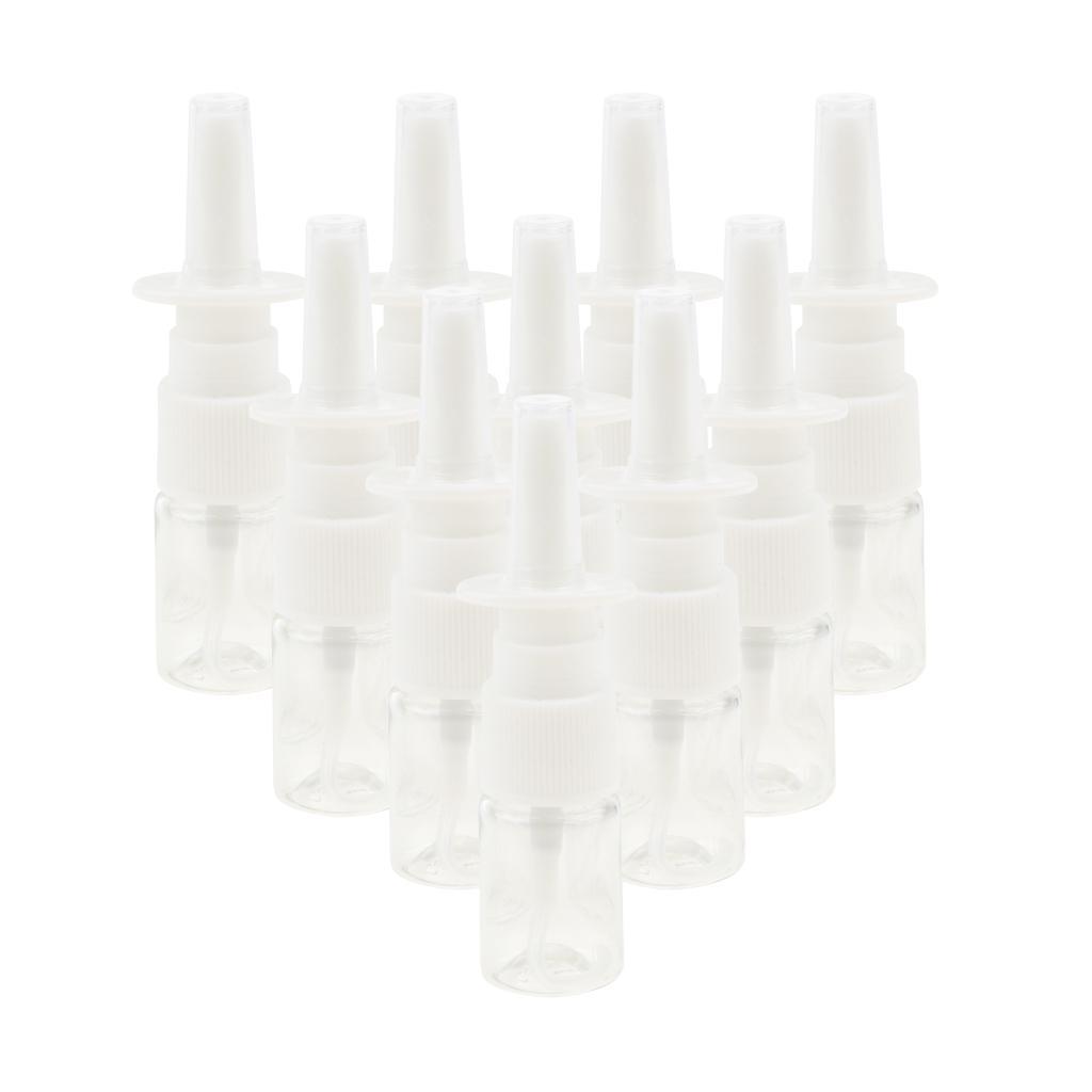 40 Pieces 5ml Plastic Nasal Spray Bottles Fine Mist Sprayer Pump Clear