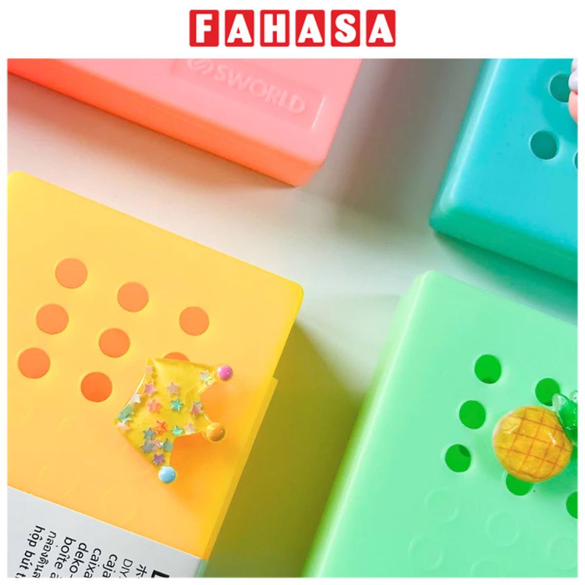 Hộp Đựng Bút Trang Trí - Kèm Charm Tone Pastel - Sworld IP4441-RD - Red