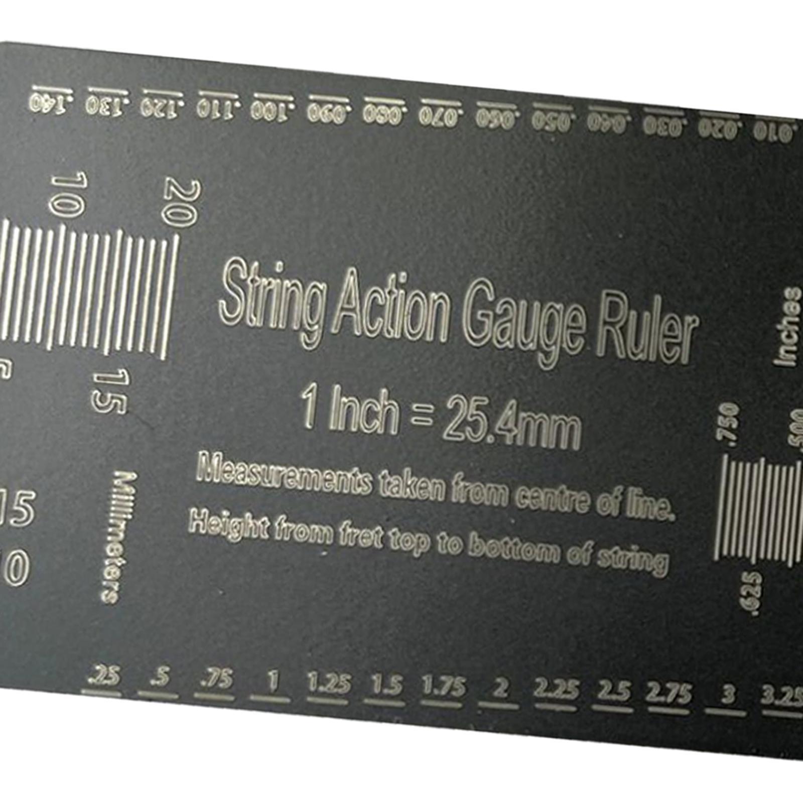 String Action Gauge Ruler String Ruler for Electric Bass and Acoustic Guitar