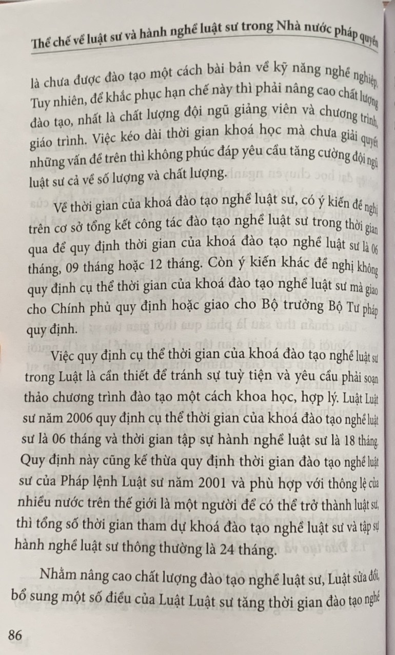 Thể chế về luật sư và hành nghề luật sư trong nhà nước pháp quyền