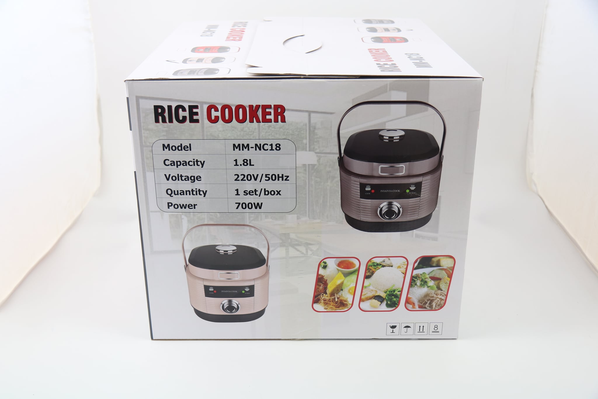 Nồi Cơm Điện Lòng Niêu IVIAIVIA COOK MM-NC18 (1.8 lít) - Màu Ngẫu Nhiên - Hàng Chính Hãng