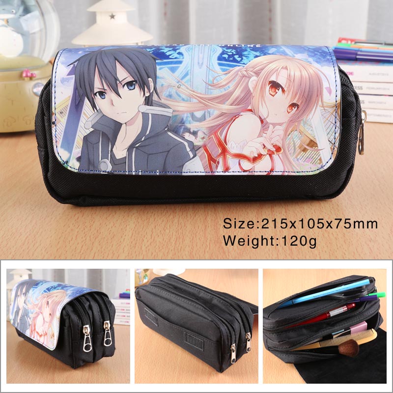 Hộp bút 3 ngăn hình Sword Art Online | SAO Anime Pencil Bag