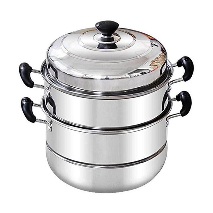 Nồi Hấp Inox 3 Tầng 28cm Đa Năng