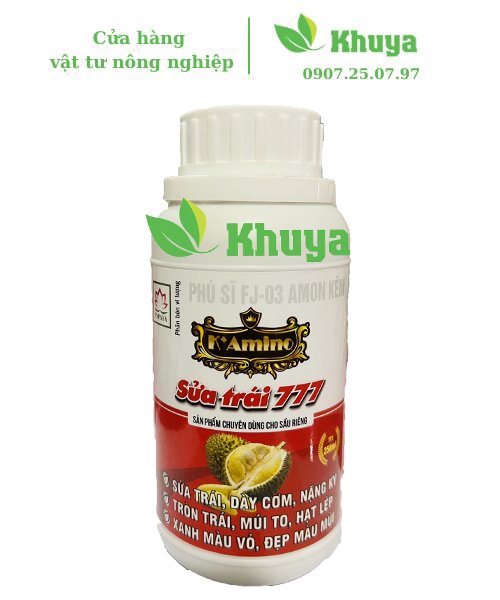 Phân bón vi lượng Sửa trái 777 250ml Tròn trái-Dày cơm-Nặng kí-Múi to-Hạt lép