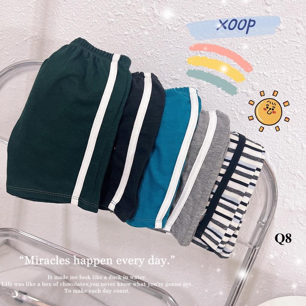 Sét 5 quần cotton xược dáng thể thao 2 sọc cho bé ( cân nặng từ 7-18kg ) Q8