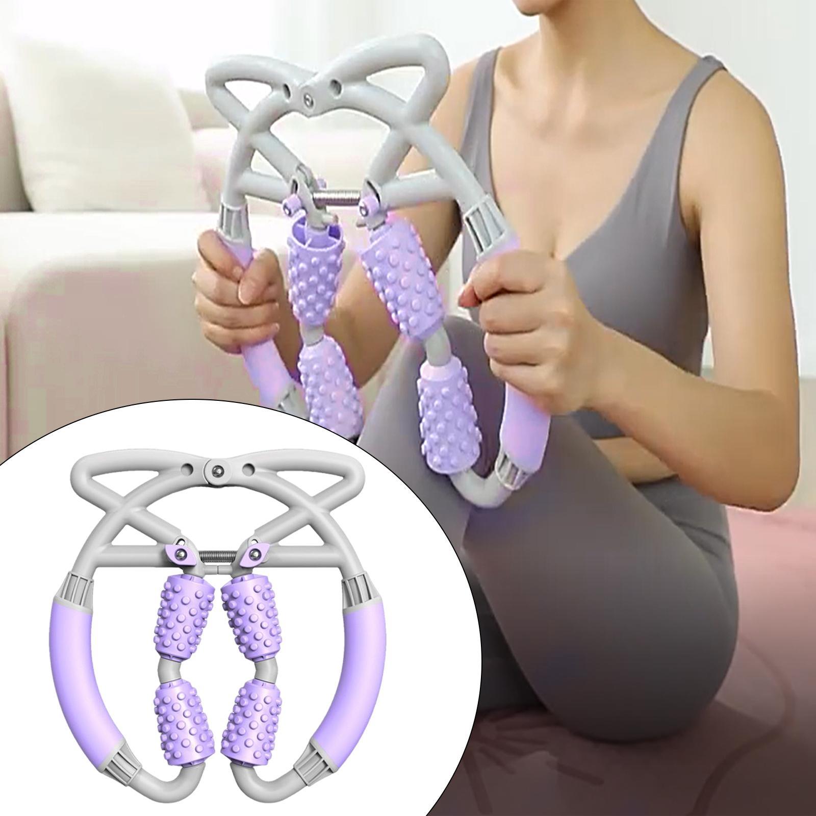2 Pcs Handheld Yoga Fitness Massage Tool for Legs Thigh Neck Arm Deep Tissue