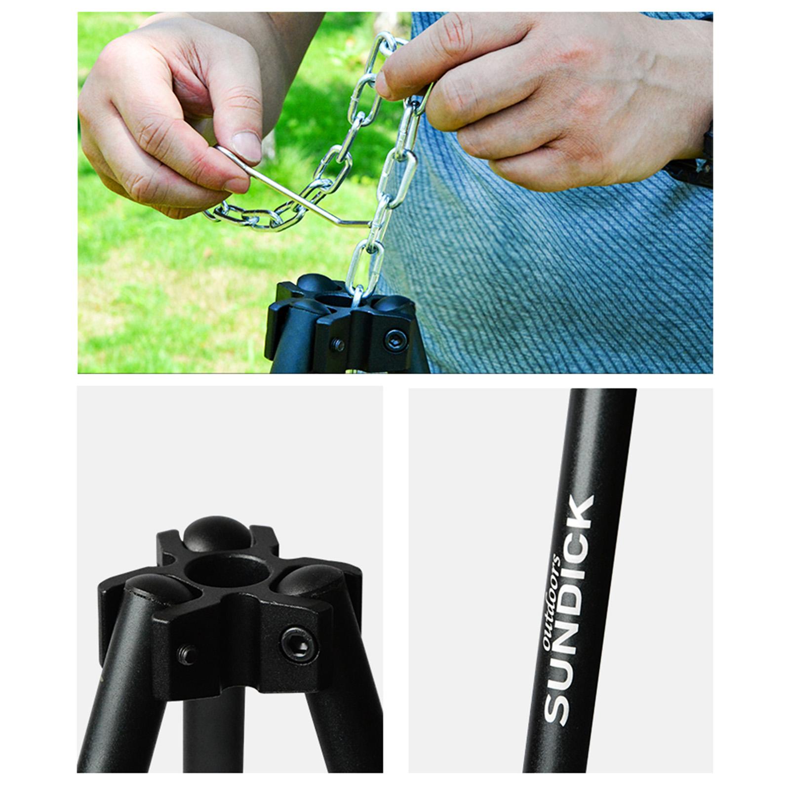 Camping Grill Tripod Outdoor Hanging Cooking Pot Stove Holder Picnic Tools