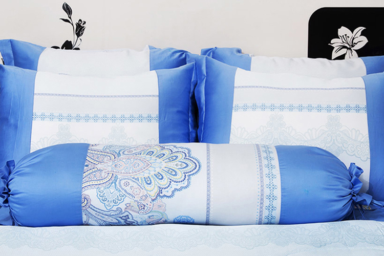 Bộ Drap & Chăn Chần Lụa Tencel Bee House F002 - Xanh Dương
