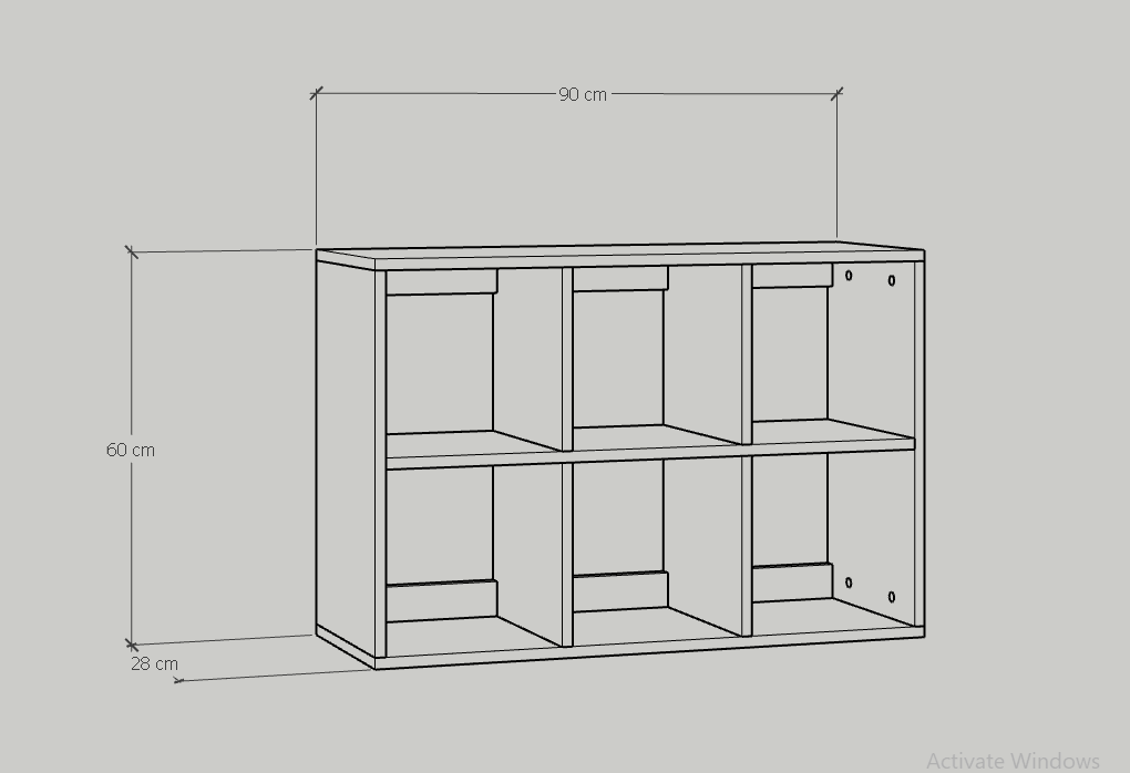 [Happy Home Furniture] ZANE , Kệ sách 2x3, 90cm x 28cm x 60cm ( DxRxC), KSA_037