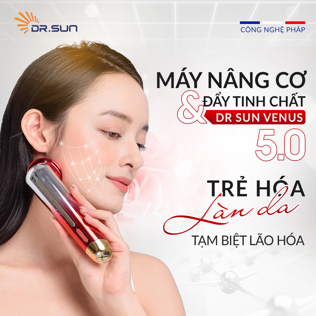 Combo máy nâng cơ và đẩy tinh chất DR SUN VENUS &amp; máy tẩy tế bào chết DR SUN OLYMPUS