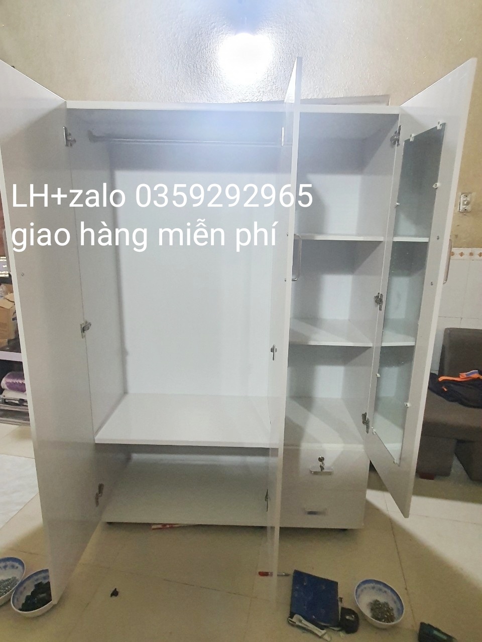 Tủ nhựa đài Loan 3 cánh