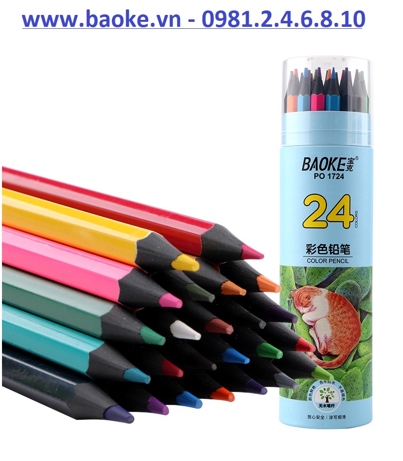 Bút chì 24 màu Baoke PO1724