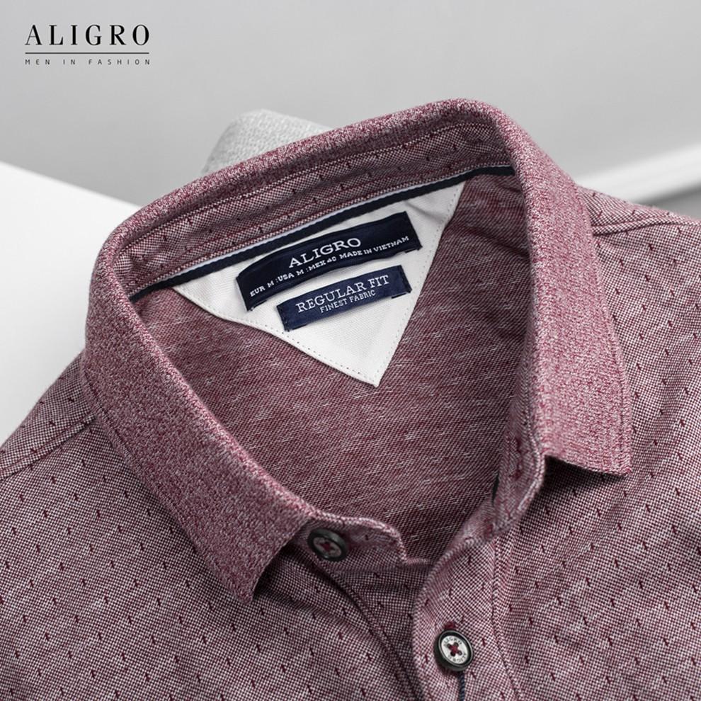 Áo thun nam cộc tay trơn màu bã trầu aligro ALGPLO45