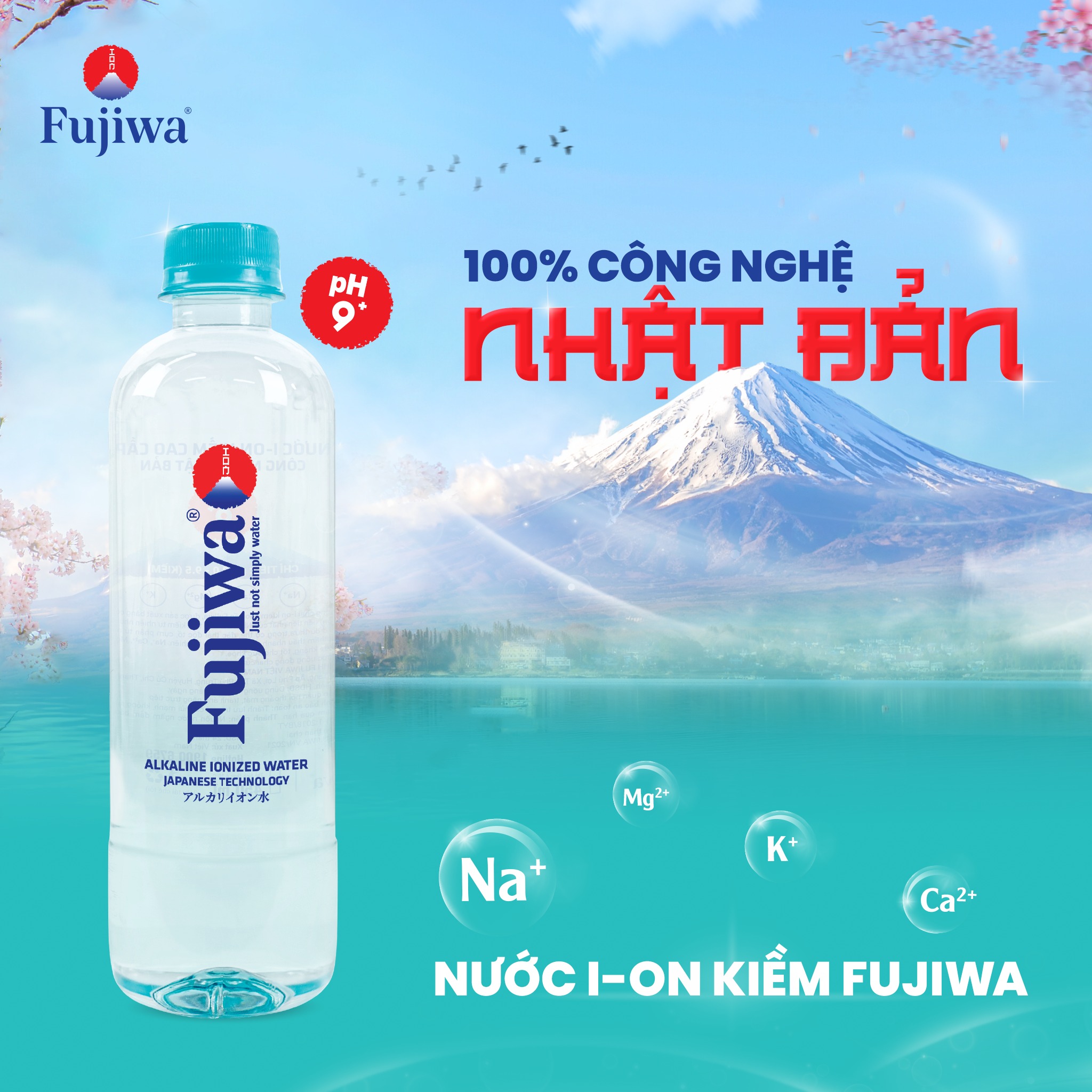 Thùng 20 Chai Nước Uống Ion Kiềm Cao Cấp Đóng Chai Fujiwa 680ml - Nước uống Detox với Công Nghệ Điện Phân Ion Kiềm
