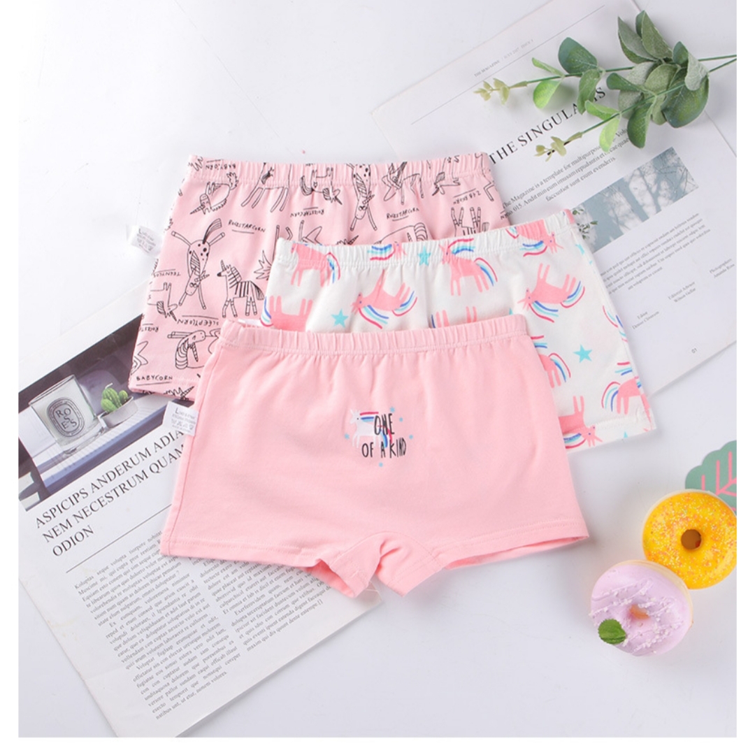 Quần chip bé gái combo 5 quan lót trẻ em vải cotton in hình hoạt hình dễ thương cho bé kg