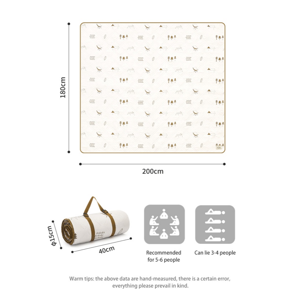Thảm Dã Ngoại Naturehike CNK2300DZ019 Chống Thấm Nước 180X200cm