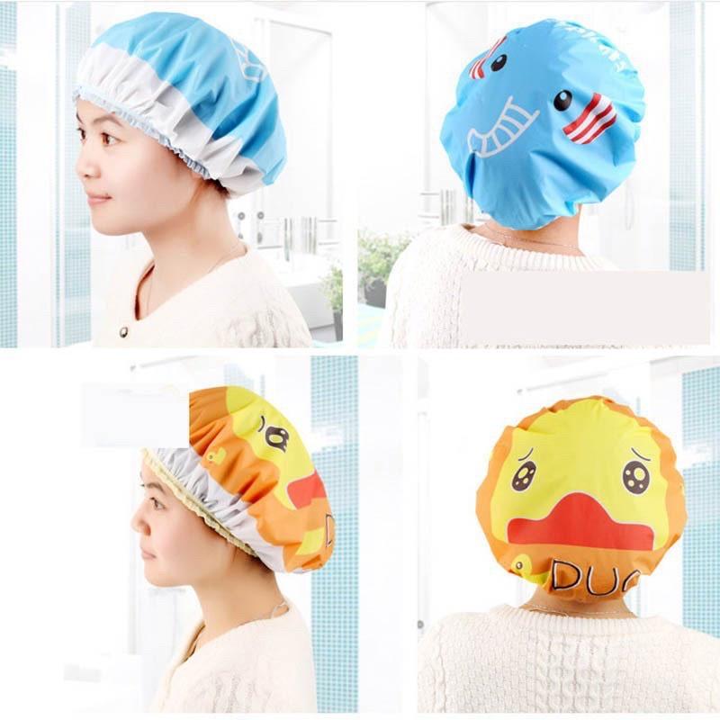 MŨ TRÙM ĐẦU HỌA TIẾT HOẠT HÌNH DỄ THƯƠNG CHỐNG NƯỚC - GIAO NGẪU NHIÊN - NUNAM SHOP