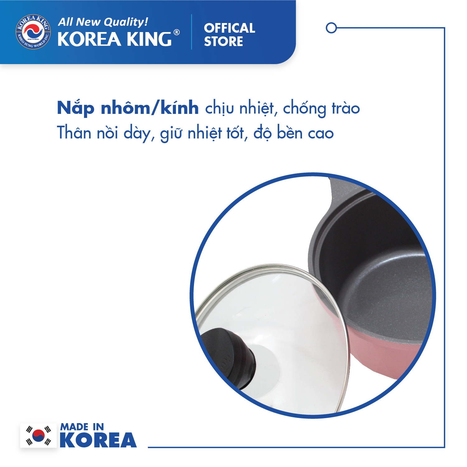 KS-GL4TCI Bộ nồi Korea King  Hàng chính hãng