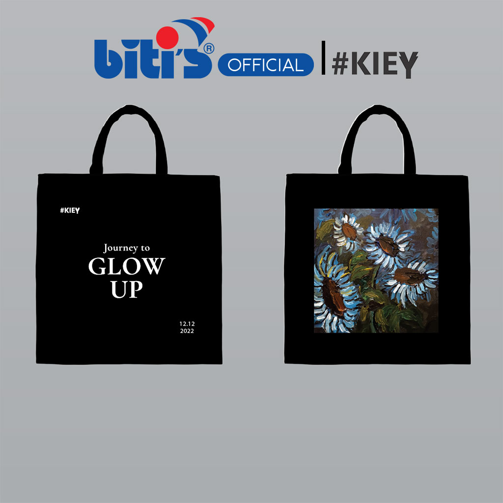 [BST đặc biệt BITI'S X KIEY] Túi Tote vải canvas Kiey Sun Tote Bag BTU000200DEN (Đen)