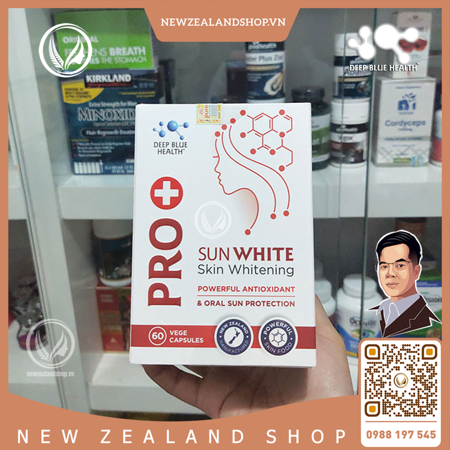 Viên uống chống nắng, trắng da Deep Blue Health Pro+ Sun White 60 viên