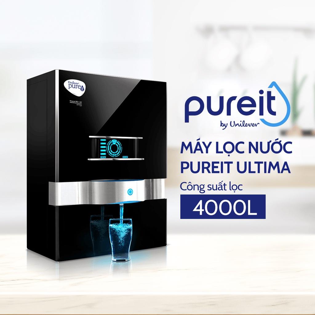 Máy Lọc Nước Pureit Ultima Đen và Lõi lọc thô, Bộ lọc thay thế Pureit Ultima 1 - Hàng chính hãng