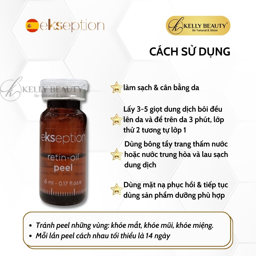 Ekseption Retin-Oil Peel - Trẻ Hóa Làn Da, Giảm Nếp Nhăn; Căng Mịn và Đều Màu Da - Retinol 4% + BHA 2% - Kelly Beauty