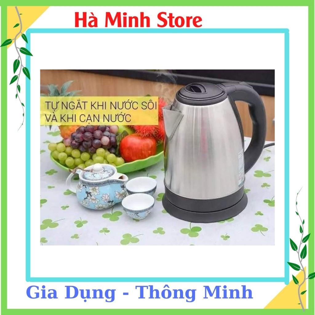 Ấm Đun Nước Siêu Tốc Tiện Dụng, Dung Tích 1,8L, Inox Chống Gỉ Sét - Ấm Tự Động Ngắt Khi Nước Sôi