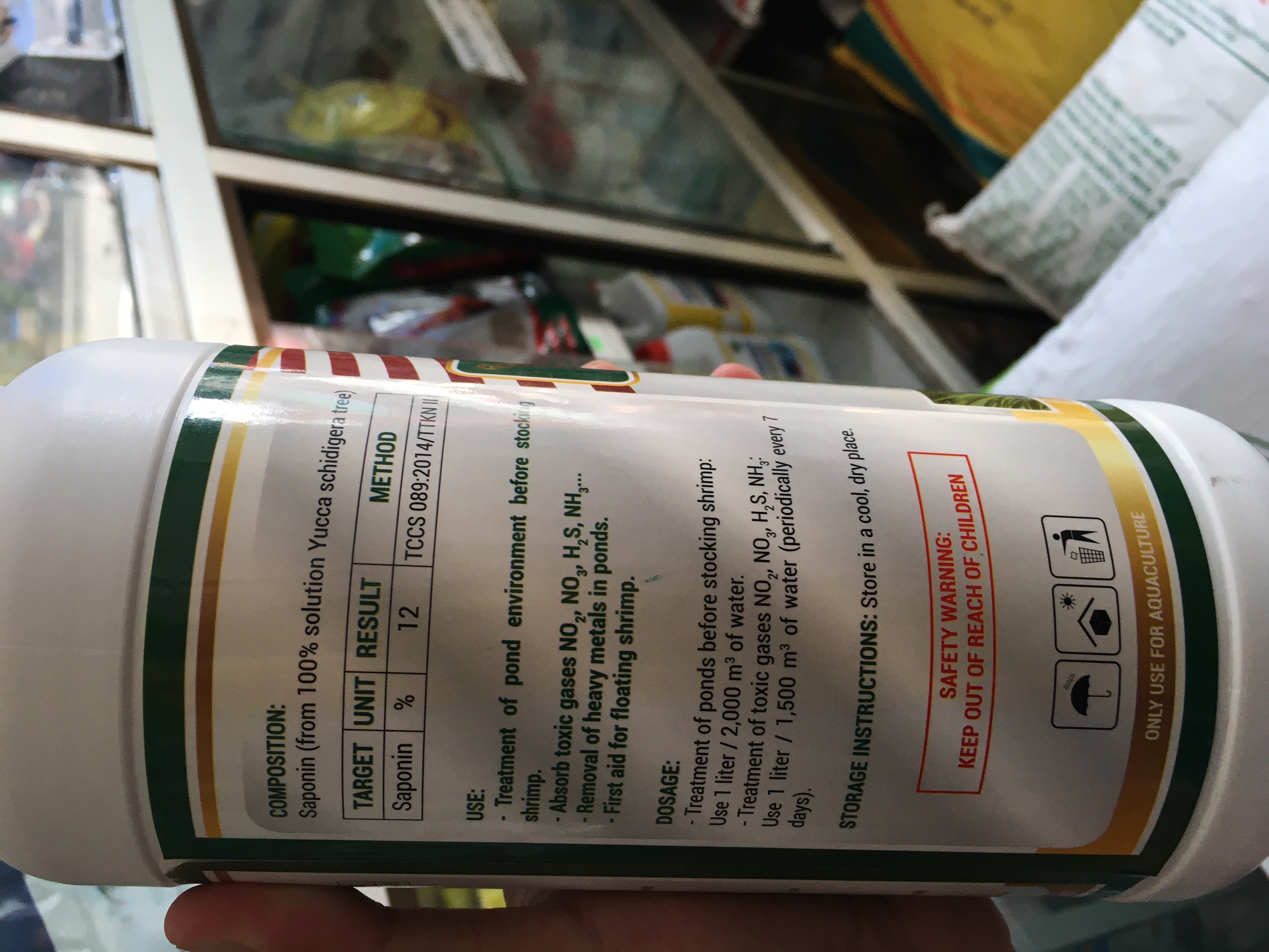 Yucca usa hawall hiệu quả tức thì giảm khí hại NO2,No3, H2s,NH3 , làm sạch ao nuôi,diệt kim loại nặng,giúp tôm cá thuỷ hải sản mau lớn