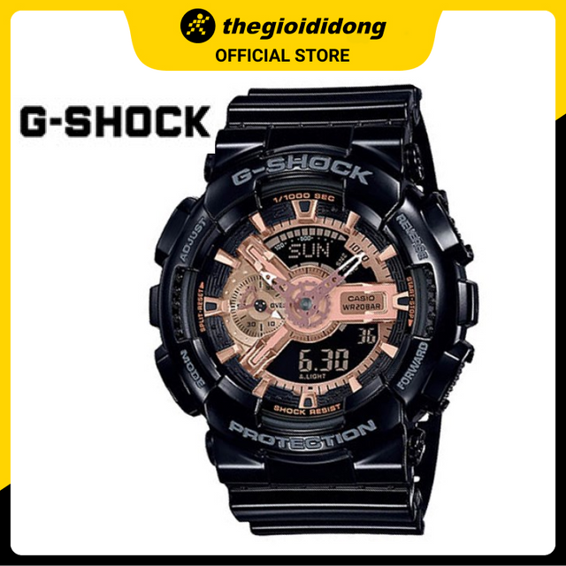 Đồng hồ kim và điện tử Nam dây nhựa G-SHOCK GA-110MMC-1ADR đen - Hàng chính hãng