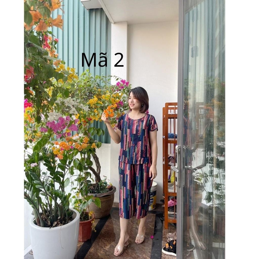 Đồ Bộ Trung Niên- Áo Tay Cộc Quần Lỡ Cho Bà, Cho Mẹ