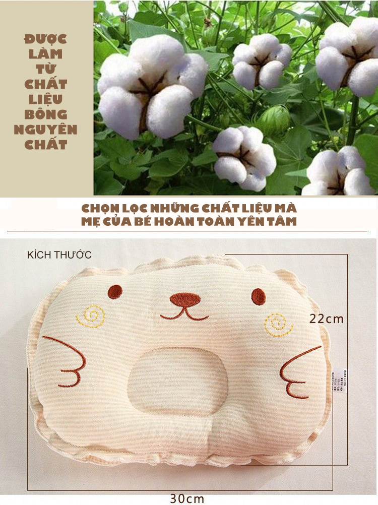 Gối lõm kê đầu cho bé