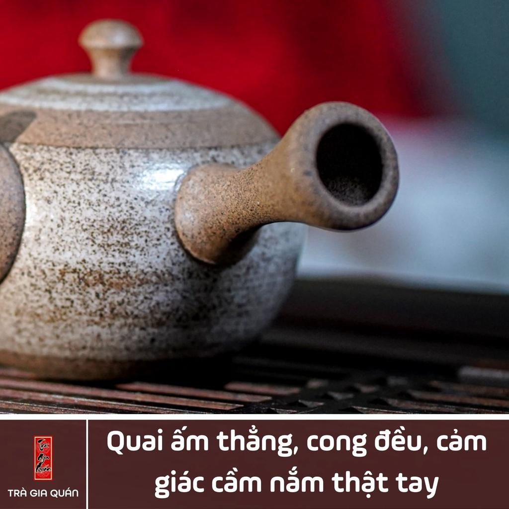 Bộ Ấm Tứ Đại Hồng Sa Trà Đạo, Ấm Uống Trà Độc Ẩm, Song Ẩm Tánh Không Hồng Sa Bát Tràng Trà Gia Quán Dung Tích 180ml