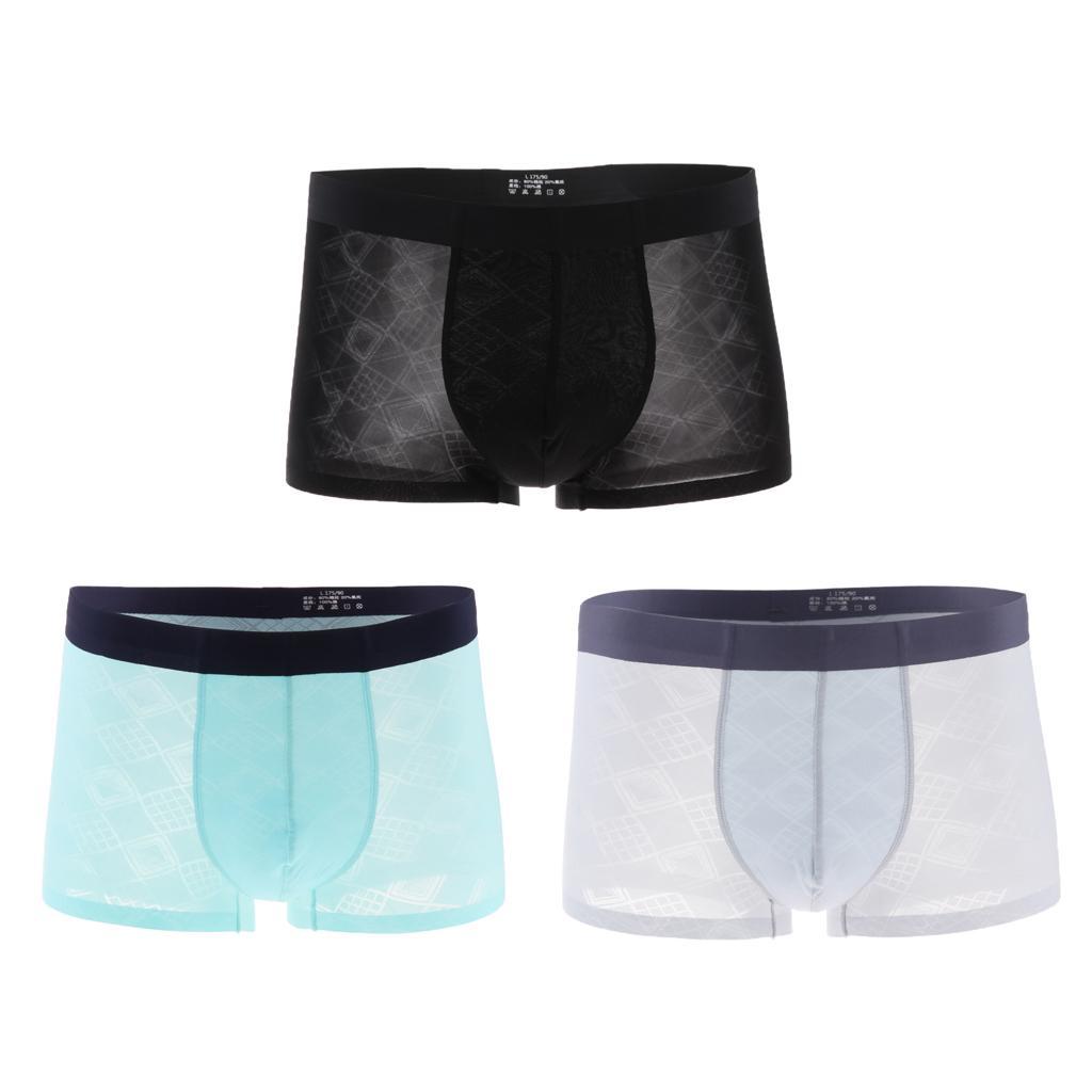 Mens Sexy Translucent Pouch Briefs Underwear Bulge Pouch Panties