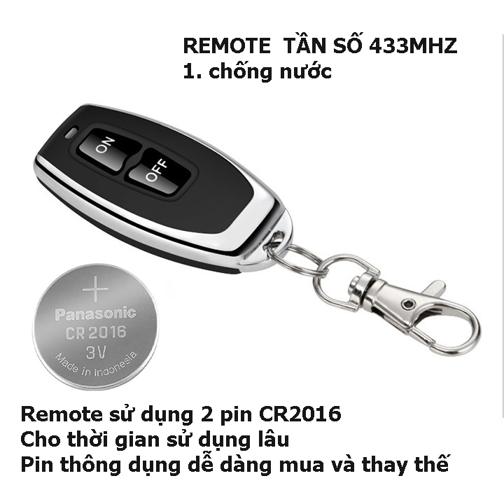 [MẪU MỚI 2020] Bộ công tắc điều khiển từ xa rf 100m/30A/220V xuyên tường công suất lớn