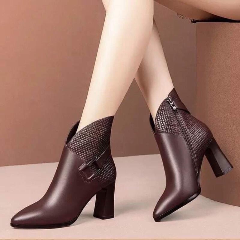 Giày da nữ cao cấp kiểu dáng sang trọng NP2268
