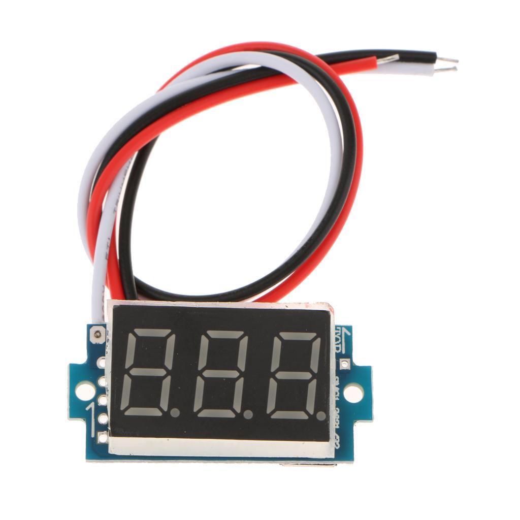 3 Wire DC3.5-30V Digital Volt Meter Car Motor 0.36'' LED