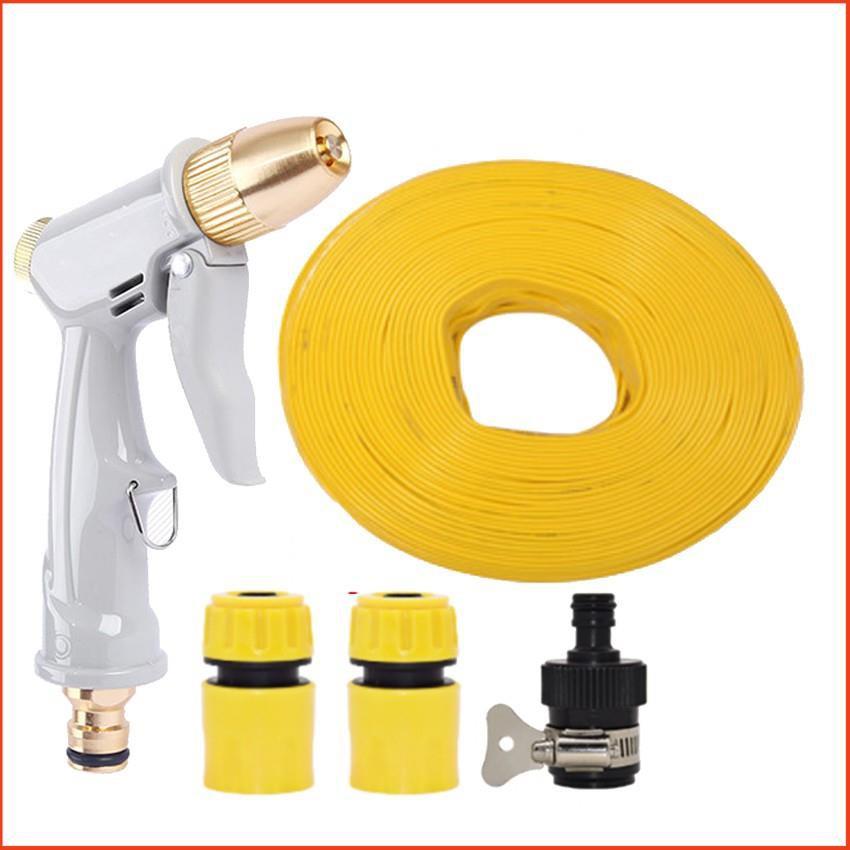 Bộ dây vòi xịt nước rửa xe, tưới cây tăng áp 3 lần, loại 7-10m 206846