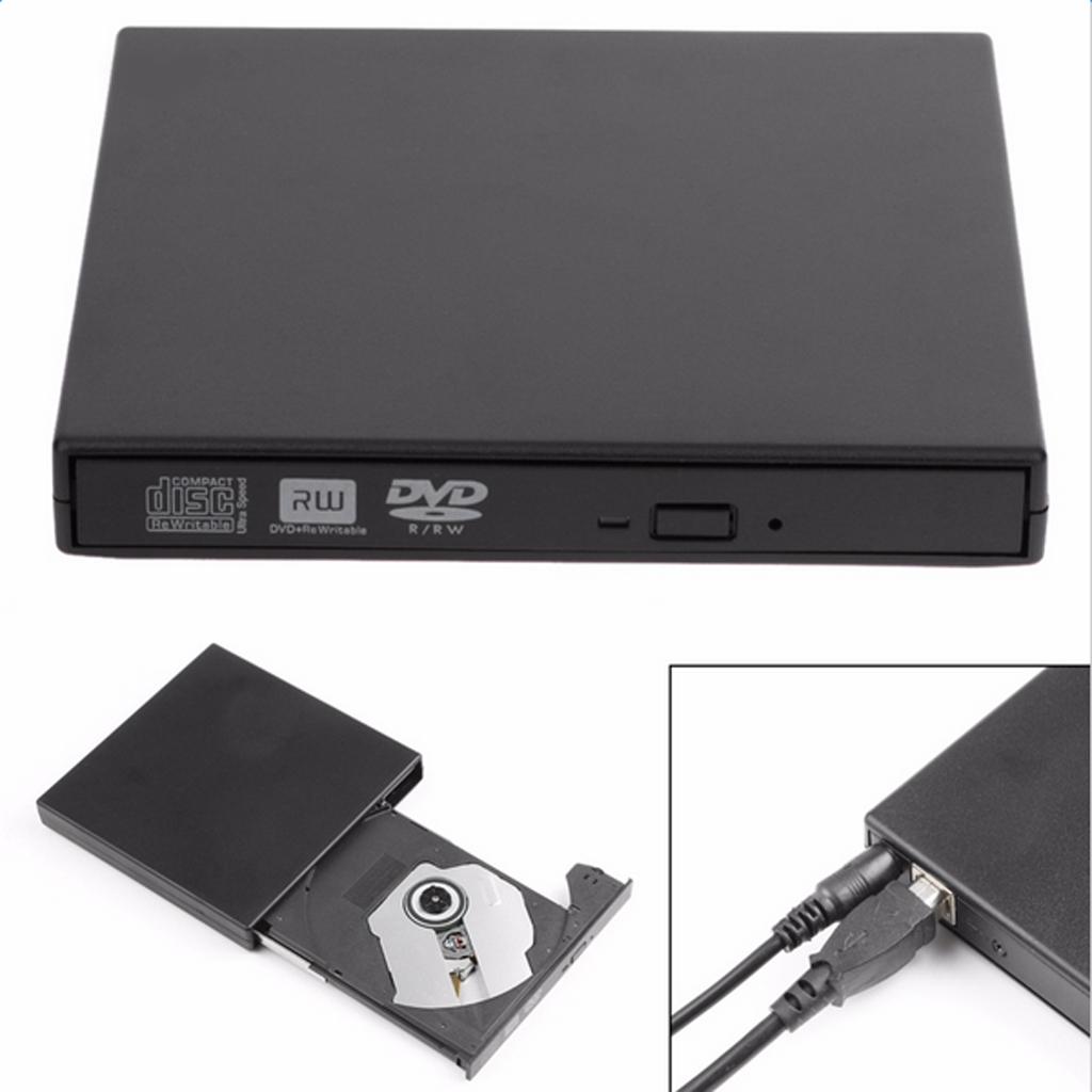 External USB 2.0 DVD RW CD Writer Drive Burner Reader Player For Laptop PC