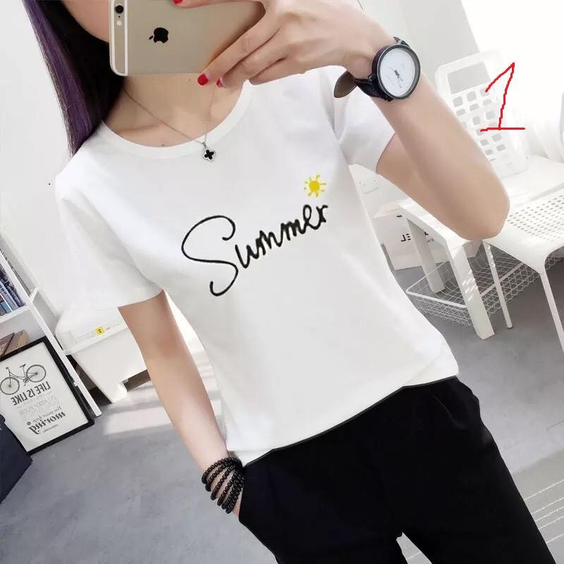 (Xả kho) Áo phông nữ hàng cao câp Họa tiết Cute BLUECHHIC26