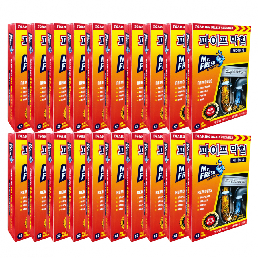 Combo 20 hộp 40 gói bột thông tắc làm sạch đường ống Hàn Quốc