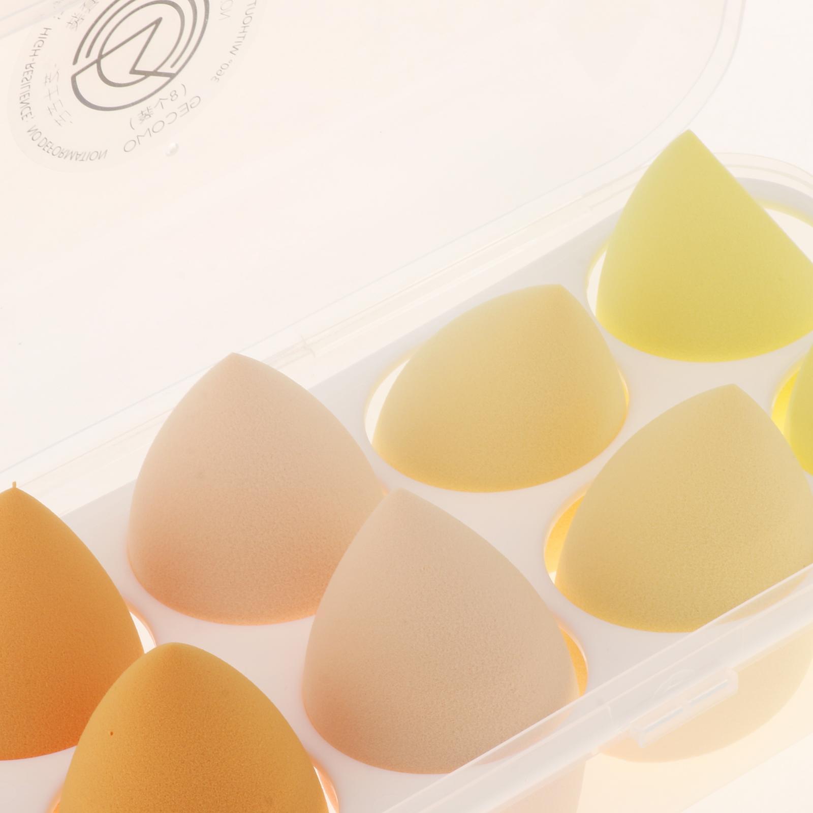 8x Makeup Sponge Set Foundation Concealer Powder Cosmtics Puff Latex-Free for all kinds of cosmetics, foundation, BB cream