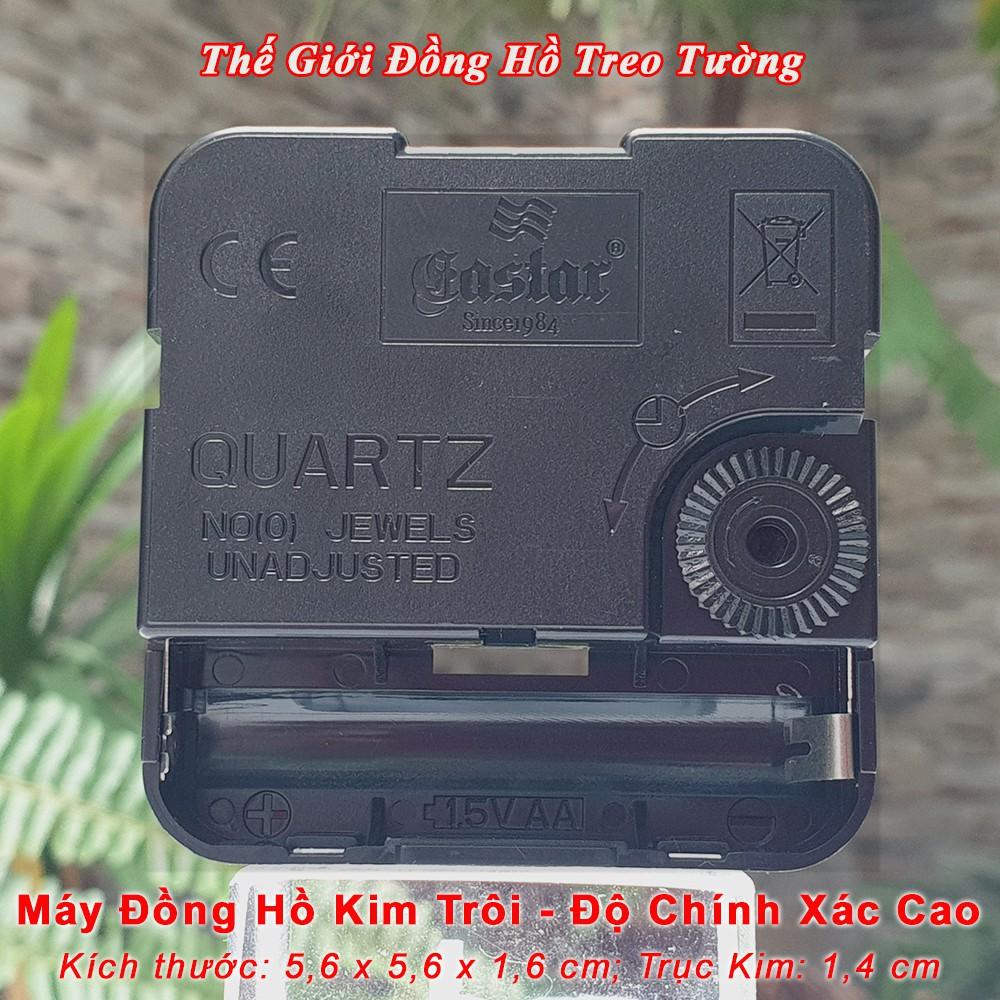 Máy Đồng Hồ Treo Tường Cao Cấp EASTAR – Bộ KIM VÀNG ĐỒNG Có DẠ QUANG + Pin Maxell