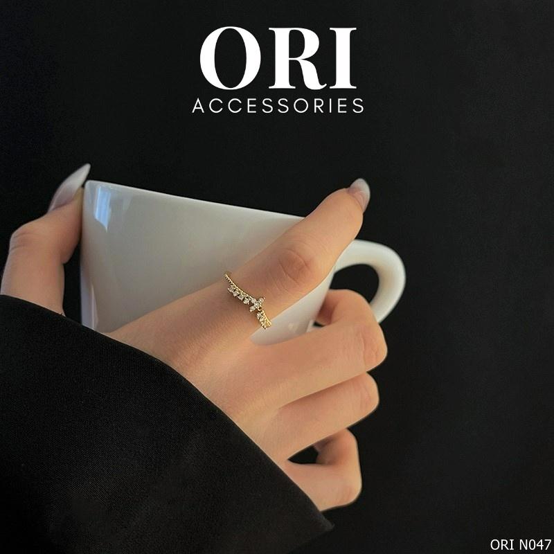 Nhẫn nữ Freesize cánh hoa Iris tinh tế thời trang ORI ACCESSORIES N047