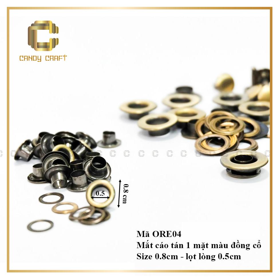 Mắt cáo (ôrê) 1 mặt tán size 4mm-6mm(bịch 10 bộ)