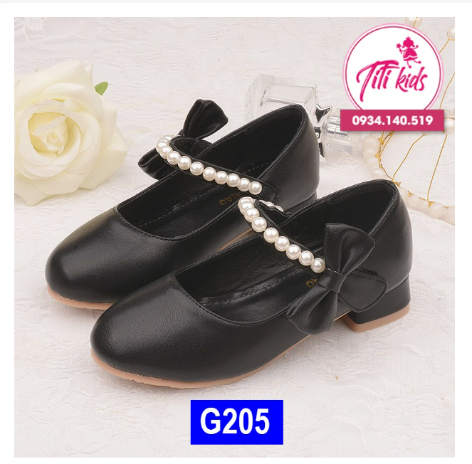 Giày Công Chúa Cho Bé Gái Trắng, Đen, Hồng Titikids G205